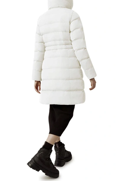 Shop Canada Goose Aurora Water Repellent Hooded 750 Fill Power Down Parka In North Star White