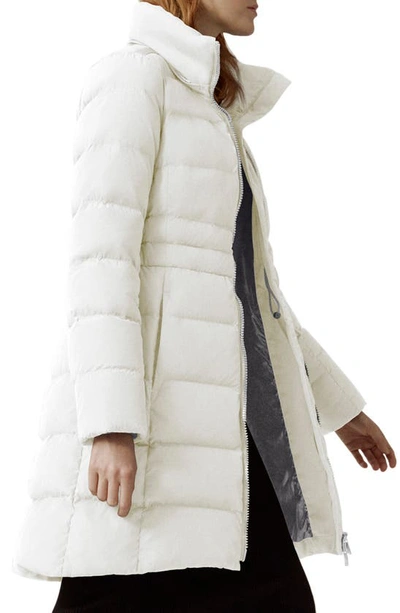 Shop Canada Goose Aurora Water Repellent Hooded 750 Fill Power Down Parka In North Star White