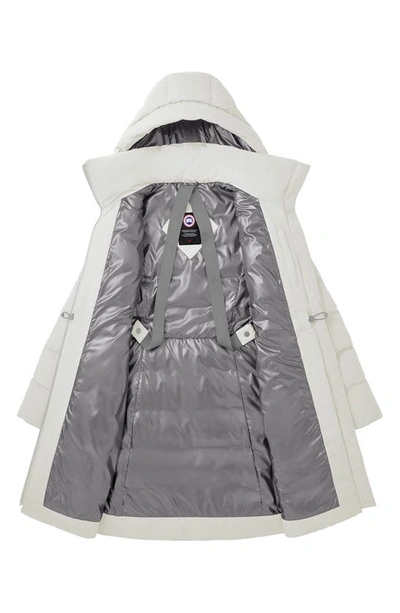 Shop Canada Goose Aurora Water Repellent Hooded 750 Fill Power Down Parka In North Star White