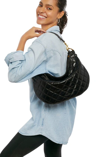 Shop Aimee Kestenberg You're A Star Convertible Hobo Bag In Black Quilted