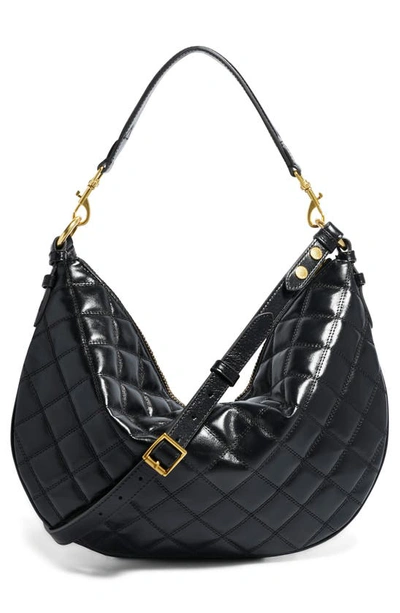 Shop Aimee Kestenberg You're A Star Convertible Hobo Bag In Black Quilted
