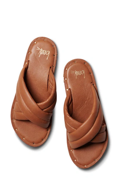 Shop Beek Dovetail Crisscross Slide Sandal In Tan/tan