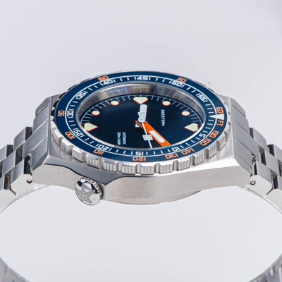 Pre-owned Seestern V3 S407-600t.e Genuine Ceramic Bezel 200m Diver's Sport Watch Deep Blue