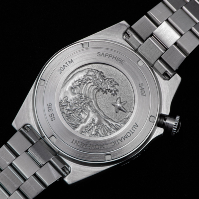 Pre-owned Seestern V3 S407-600t.s Genuine Ceramic Bezel 200m Diver's Sport Watch Silver