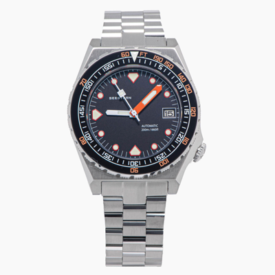 Pre-owned Seestern V3 S407-600t.k Genuine Ceramic Bezel 200m Diver's Sport Watch Black