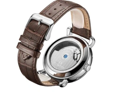 Pre-owned Samuel Joseph Limited Edition Mocha & Silver Automatic Skeleton Men's Watch