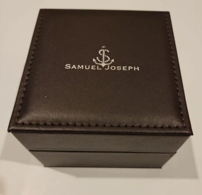 Pre-owned Samuel Joseph Limited Edition Steel & Black Automatic Designer Skele Mens Watch