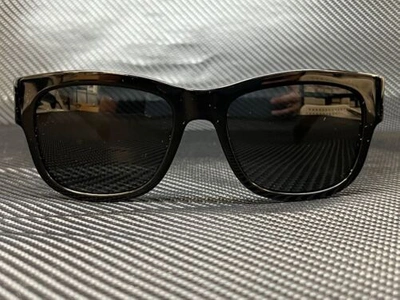 Pre-owned Dolce & Gabbana Dg4390 501 87 Black Square 54 Mm Men's Sunglasses In Gray