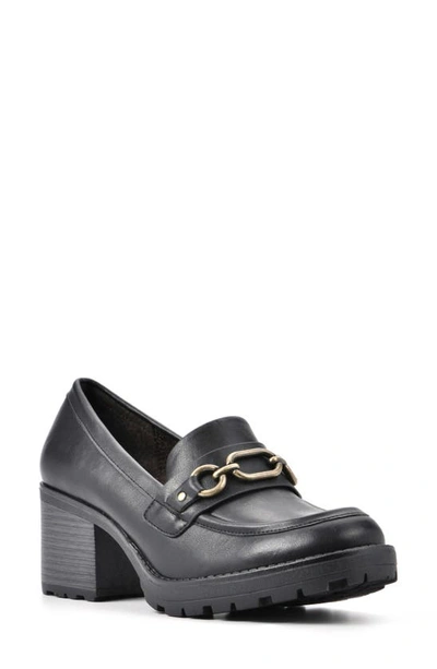 Shop White Mountain Footwear Booster Heeled Loafer In Black