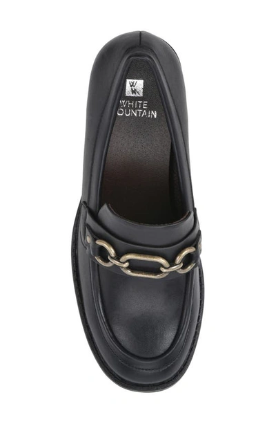 Shop White Mountain Footwear Booster Heeled Loafer In Black