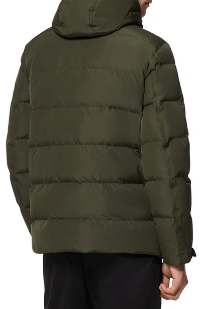 Marc New York Montrose Mid Length Water Resistant Puffer Coat In Forest