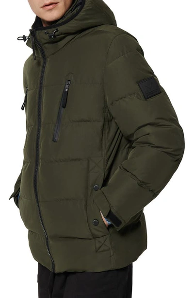 Marc New York Montrose Mid Length Water Resistant Puffer Coat In Forest