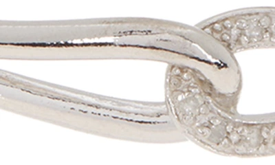 Meshmerise Diamond Loop Bangle Bracelet In White Gold