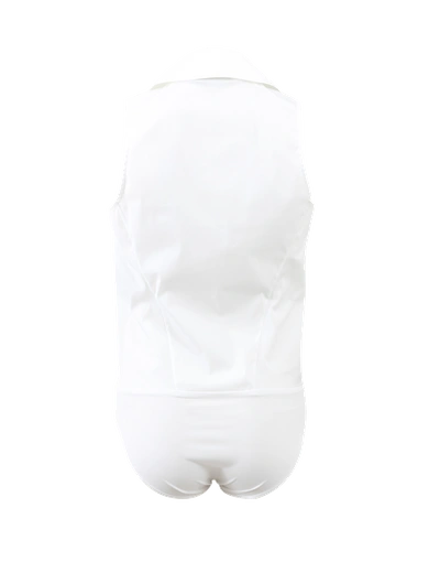 Shop Donna Karan Cotton Stretch Bodysuit In White