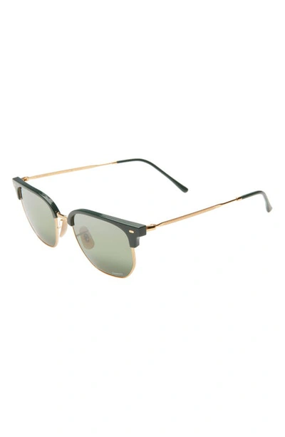 Shop Ray Ban Clubmaster 53mm Polarized Square Sunglasses In Green