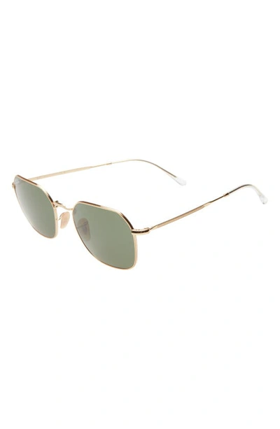 Shop Ray Ban 53mm Geometric Sunglasses In Gold Flash