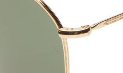 Shop Ray Ban 53mm Geometric Sunglasses In Gold Flash