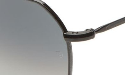 Shop Ray Ban 55mm Gradient Geometric Sunglasses In Black