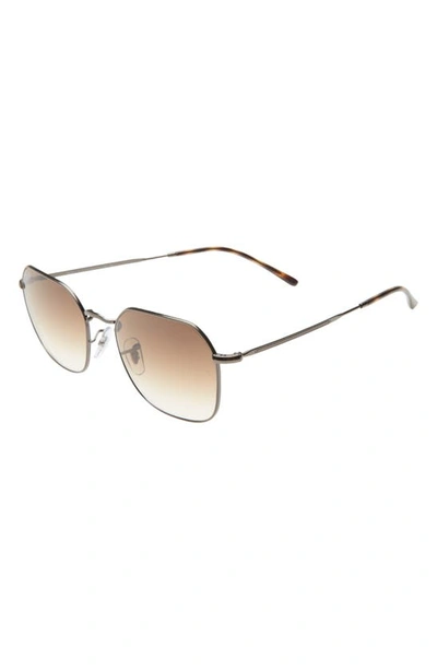 Shop Ray Ban 55mm Gradient Geometric Sunglasses In Gunmetal