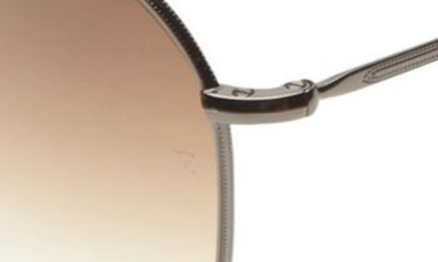 Shop Ray Ban 55mm Gradient Geometric Sunglasses In Gunmetal