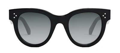 Shop Celine Cl 4003 In 01b Round Sunglasses In Grey