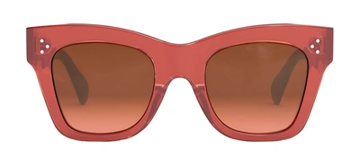 Shop Celine Cl 4004 In 74t Square Sunglasses In Purple
