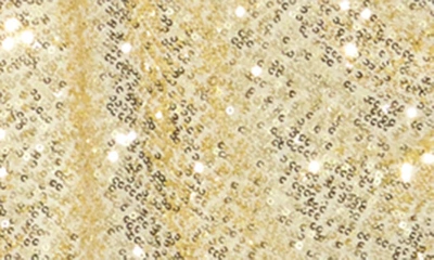 Love By Design Frances Sequin V-neck Dress In Gold Ivory