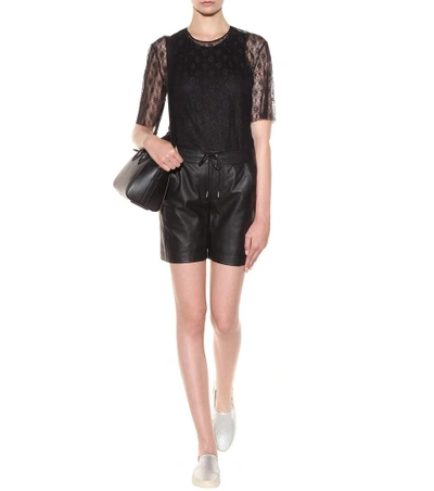 Shop Stella Mccartney Jasper Oversized Lace T-shirt In Llack