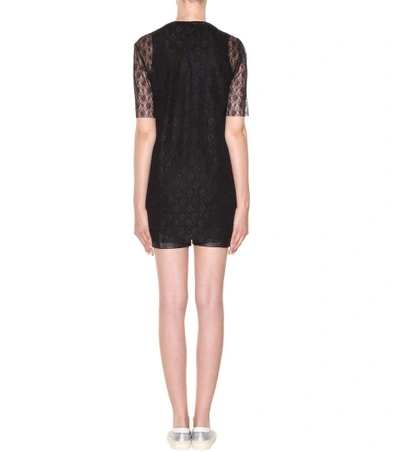 Shop Stella Mccartney Jasper Oversized Lace T-shirt In Llack