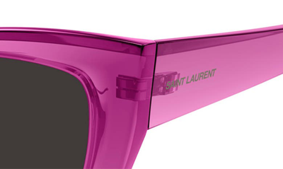 Shop Saint Laurent 51mm Cat Eye Sunglasses In Pink
