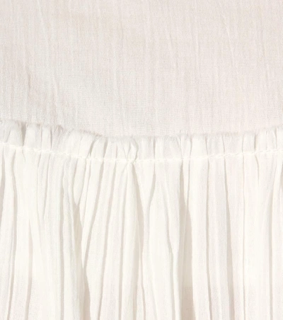 Shop Sonia Rykiel Ruffled Cotton Top In White