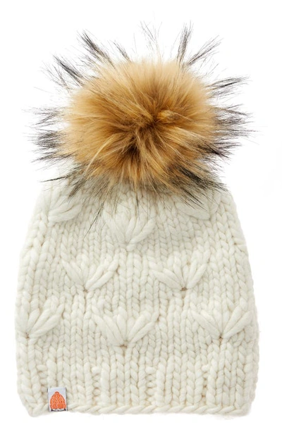 Shop Sh T That I Knit Sh*t That I Knit The Motley Merino Wool Beanie In White Lie