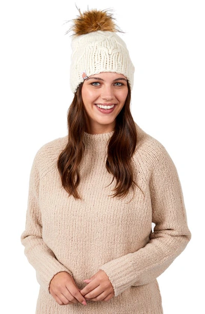 Shop Sh T That I Knit Sh*t That I Knit The Motley Merino Wool Beanie In White Lie