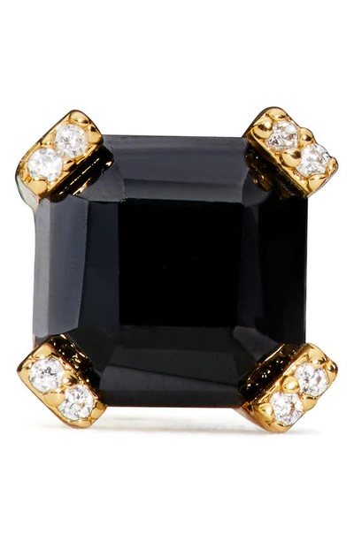 Kate Spade Women's Goldtone & Cubic Zirconia Stud Earrings In Jet/ Gold