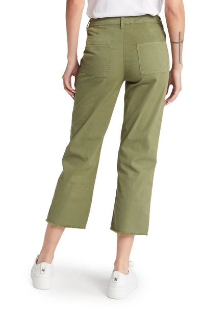 Shop Frank & Eileen Blackstone Crop Utility Pants In Army Green