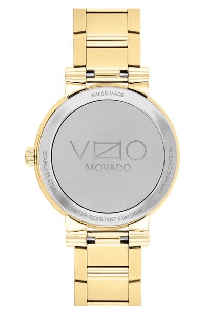 Shop Movado Vizio Bracelet Watch, 32mm In Gold