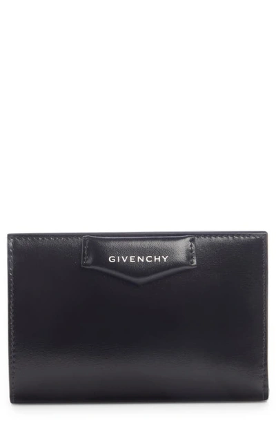 Shop Givenchy Antigona Leather Bifold Wallet In Black