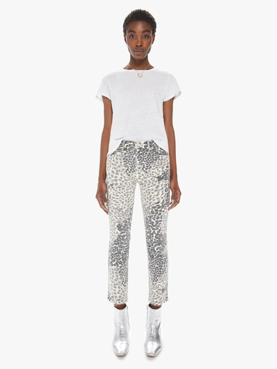 Shop Mother The Mid Rise Dazzler Ankle Shadow Leopard Pants In Grey - Size 31 (also In 23,24,25,31,23,24,25,31)