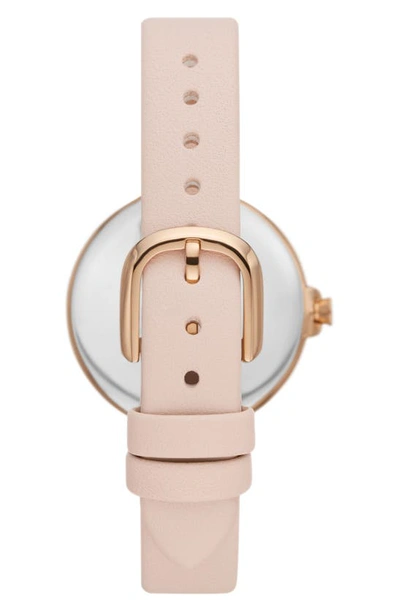 Shop Kate Spade Chelsea Park Leather Strap Watch, 32mm In Pink