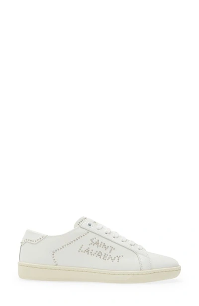 Shop Saint Laurent Court Classic Sl/08 Low Top Sneaker In Blanc Optique