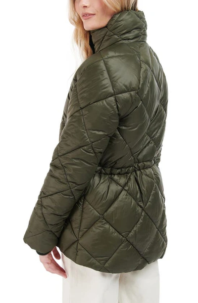 Barbour Hoxa Funnel Neck Quilted Coat In Sage/ancient | ModeSens
