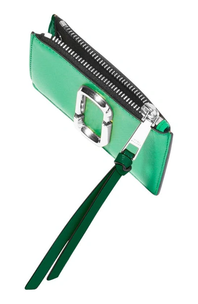 Shop Marc Jacobs Snapshot Leather Id Wallet In Fern Green Multi