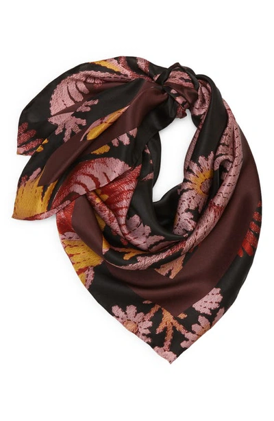 Ted Baker Frillia Silk Satin Square Scarf In Black | ModeSens