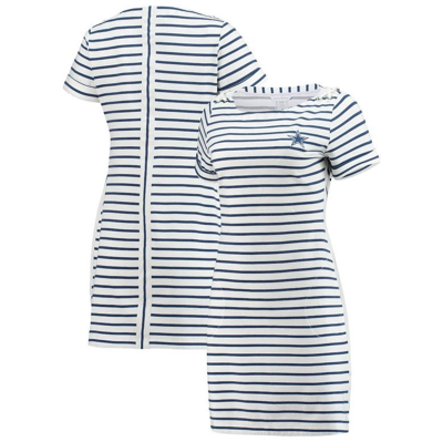 Tommy Bahama White Dallas Cowboys Tri-blend Jovanna Striped Dress In  White,navy