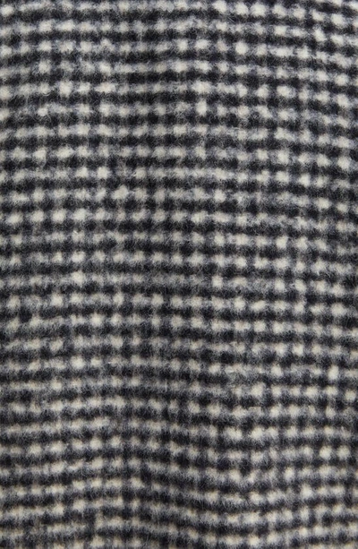 Shop Dries Van Noten Royal Check Wool Blend Short Coat In Black 900