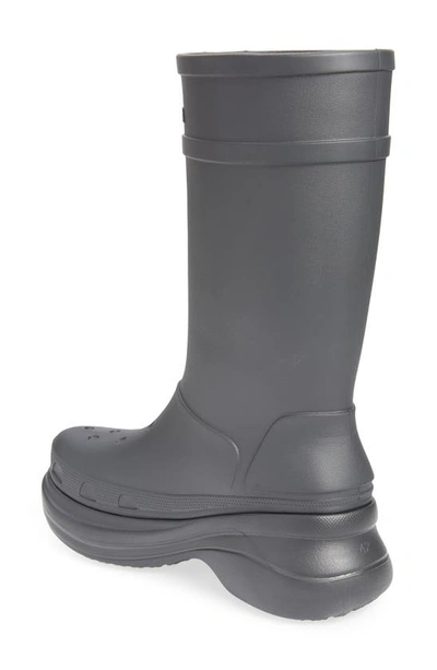Balenciaga X Crocs Water Resistant Boot In Grafite