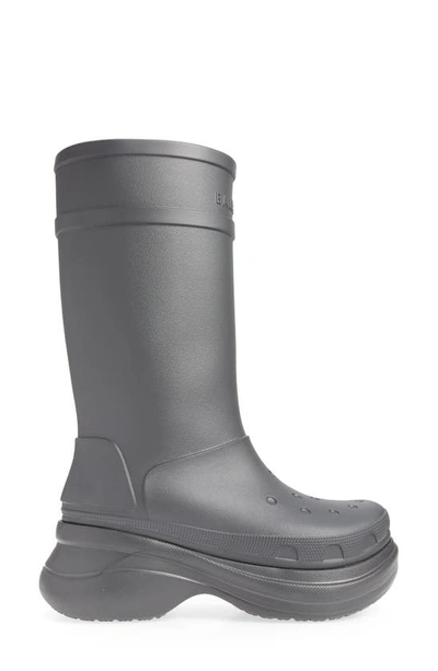 Balenciaga X Crocs Water Resistant Boot In Grafite