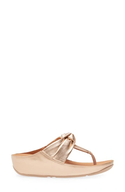 Shop Fitflop Twiss Ii Knot Wedge Sandal In Rose Gold