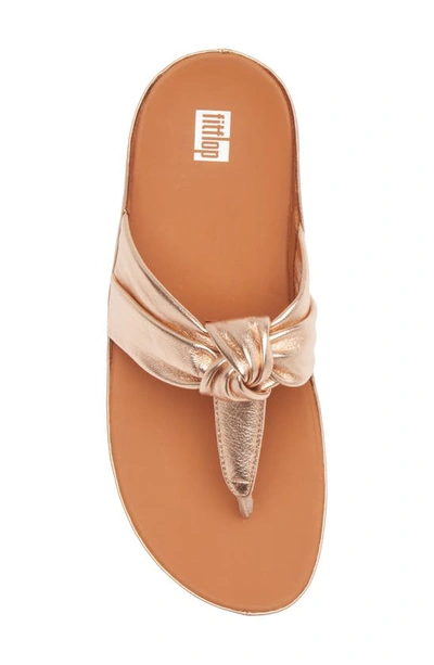 Shop Fitflop Twiss Ii Knot Wedge Sandal In Rose Gold