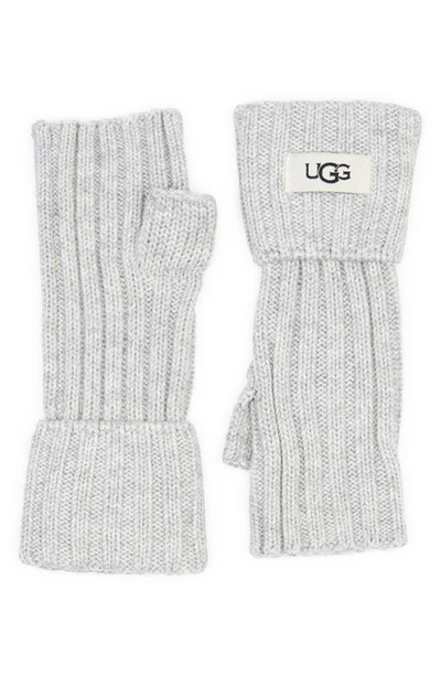 Shop Ugg Knit Boucle Armwarmer In Grey Heather
